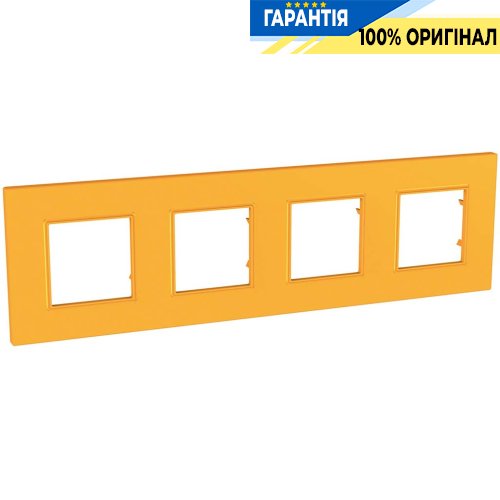 Рамка 4-а Unica Schneider Electric «Quadro» MGU4.708.29, колір Cytrus