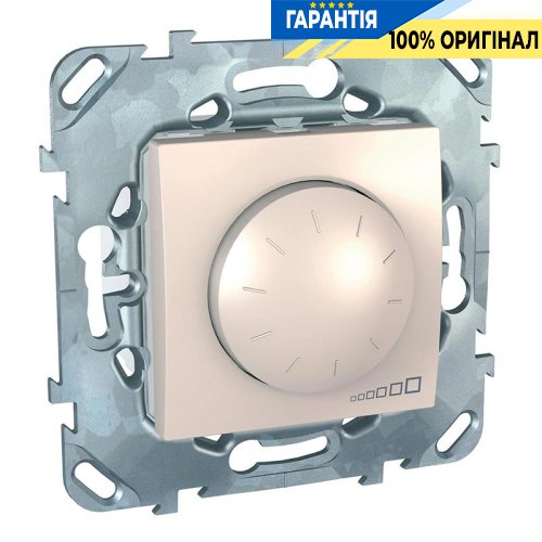 Димер поворотно-натискний універсальний (для LED) Unica Schneider Electric MGU5.513.25, сл.кость