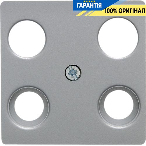 Накладка для антенной розетки 4 отв., алюминий B.3/B.7 GLAS/K.1 Berker 14831404
