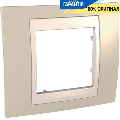 Рамка 1-я Schneider Electric MGU6.002.567 Unica «Plus», цвет Слоновая кость / Песчаный