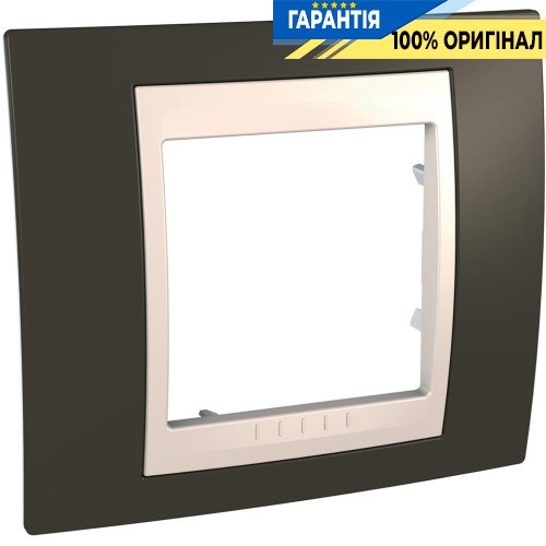 Рамка 1-я Schneider Electric MGU6.002.571 Unica «Plus», цвет Слоновая кость / Какао