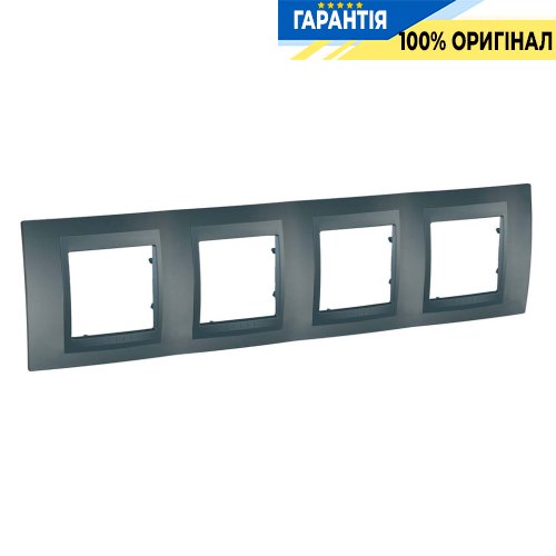 Рамка 4-я Unica Top графит Schneider Electric MGU6.008.12 (пластик)