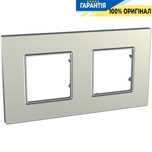 Рамка 2-а Unica Schneider Electric MGU6.704.57, «Quadro» колір "Титан"