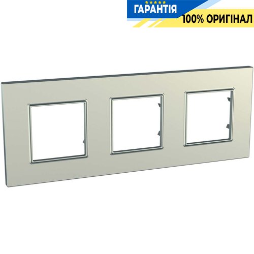 Рамка 3-а Unica Schneider Electric MGU6.706.57, «Quadro» колір "Титан"