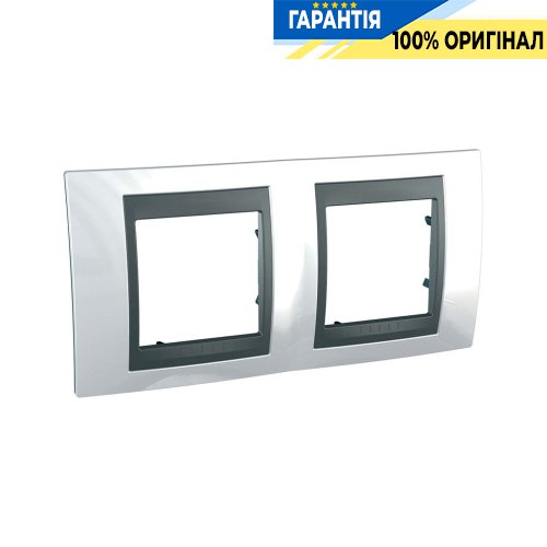 Рамка 2-я Unica Top белоснежный/графит Schneider Electric MGU66.004.292