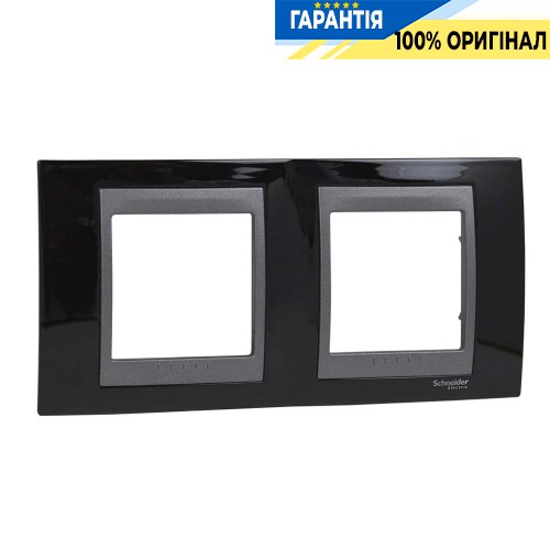 Рамка 2-я Unica Top родий/графит Schneider Electric MGU66.004.293