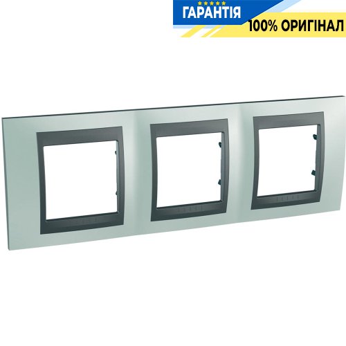 Рамка 3-а Unica Top "флюорит/графіт" Schneider Electric MGU66.006.294