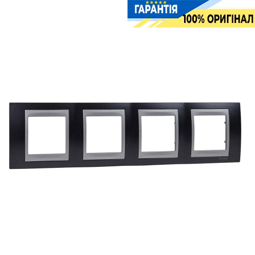 Рамка 4-а Unica Top "металік/алюміній" Schneider Electric MGU66.008.097