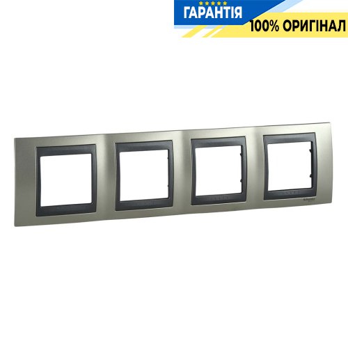 Рамка 4-а Unica Top "титан/графіт" Schneider Electric MGU66.008.295