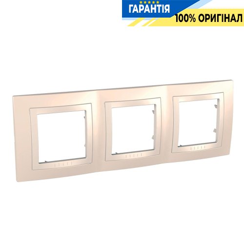 Рамка 3-а Schneider Electric MGU2.006.559 Unica «Basic», "колір крем/слонова кістка"
