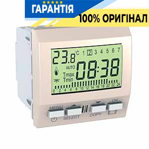 Терморегулятор багатофункціональний Unica "слонова кістка" Schneider Electric MGU3.505.25