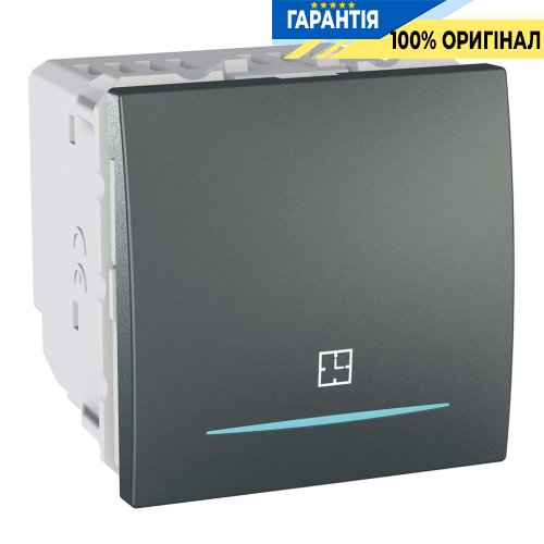 Таймер нажимной, электронный 8А, 2м Unica графит Schneider Electric MGU3.535.12