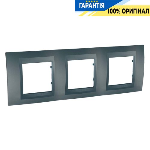 Рамка 3-а Unica Top "графіт" Schneider Electric MGU6.006.12 (пластик)