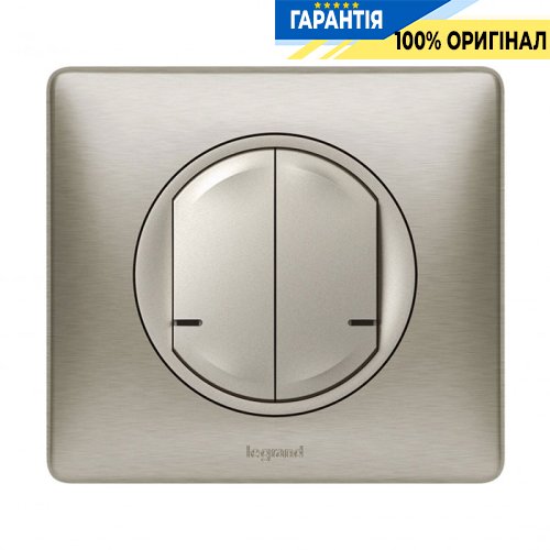 Розумний бездротовий вимикач 2-кл. Legrand Celiane with Netatmo 067774, титан