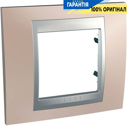 Рамка 1-я Unica Top оникс медный/алюминий Schneider Electric MGU66.002.096