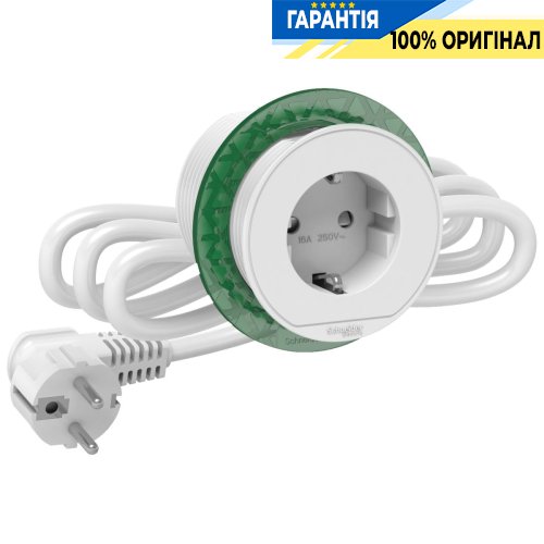 Блок розеток 1x (2К+З) , Schneider Electric INS44000, белый