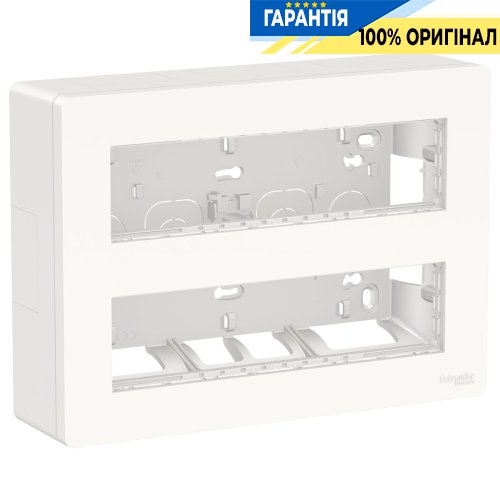 Блок unica system+ наружная установка 2х4 антиб. Unica New, Schneider Electric NU121820, белый