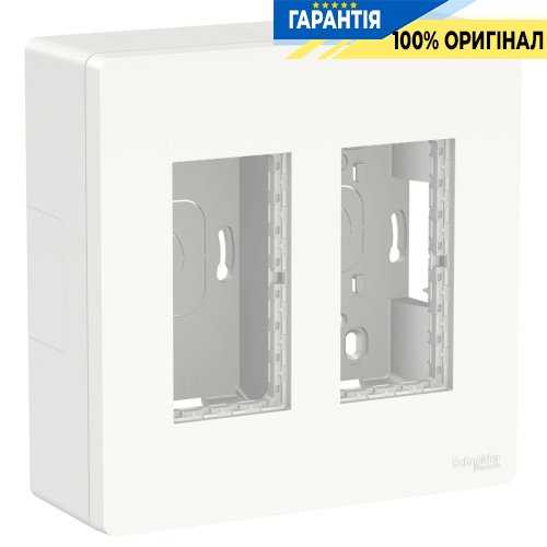 Блок unica system+ наружная установка 2х2 Unica New, Schneider Electric NU122418, белый