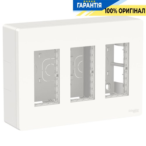 Блок unica system + накладний монтаж 3х2, Schneider Electric Unica New NU123418, Білий