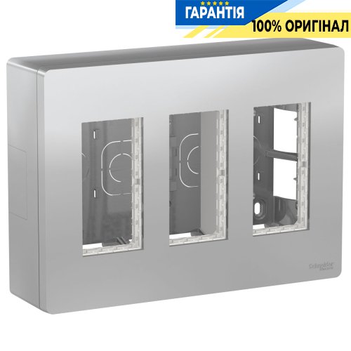 Блок unica system+ наружная установка 3х2, Unica New, Schneider Electric NU123430, алюминий