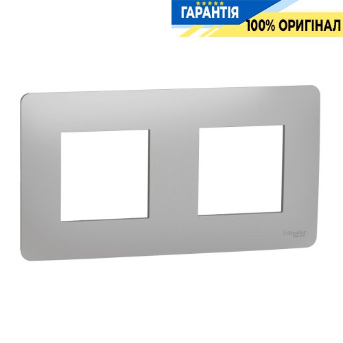 Рамка 2-а, Schneider Electric Unica New Studio NU200430, Алюміній