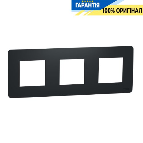 Рамка 3-постовая, Schneider Electric Unica New Studio NU200654 антрацит