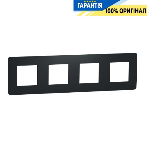 Рамка 4-постовая, Schneider Electric Unica New Studio NU200854 антрацит