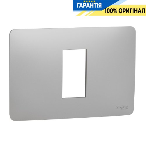Рамка 1 модульна, Schneider Electric Unica New (Studio) NU210130, Алюміній