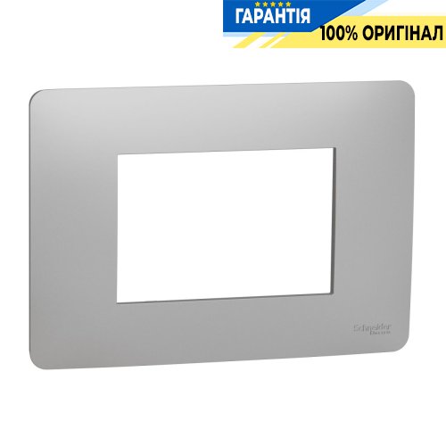 Рамка 3-модульная, UNICA MODULAR, Schneider Electric NU210330, алюминий