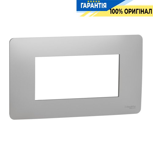 Рамка 4-модульная, UNICA MODULAR, Schneider Electric NU210430, алюминий