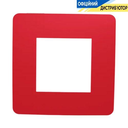 Рамка 1-постовая, Schneider Electric Unica New Studio Color NU280213 красный/белый