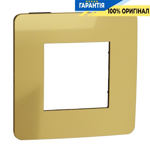 Рамка 1-постовая, Schneider Electric Unica New Studio Metal NU280262 золото/антрацит