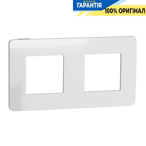 Рамка 2-постовая, Schneider Electric Unica New Studio Metal NU280456 хром/антрацит