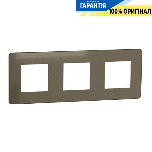 Рамка 3-постовая, Schneider Electric Unica New Studio Metal NU280650 бронза/белый