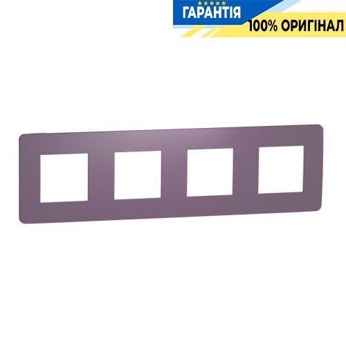 Рамка 4-поста, Schneider Electric Unica New Studio Color NU280814 лиловый/белый