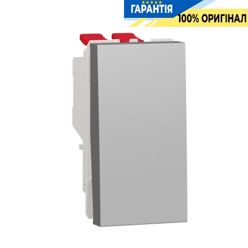 Переключатель 1-кл. крест. сх.7 10А, 1-мод., Unica New, Schneider Electric NU310530, алюминий