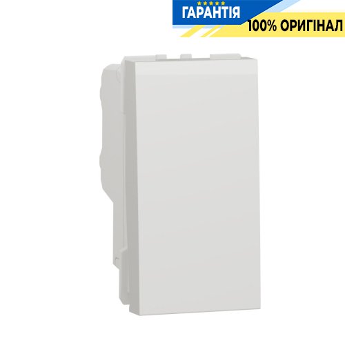 Выключатель 2-полюсный, 16А 1 модуль Unica New, Schneider Electric NU316218, белая