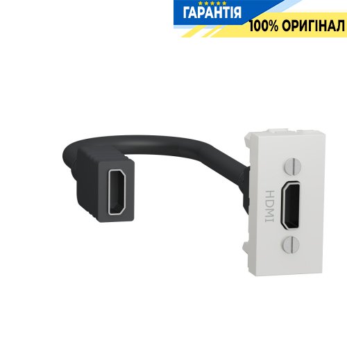 Розетка HDMI, 1-мод., Schneider Electric Unica New NU343018, Білий
