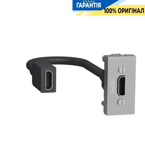 Розетка HDMI, 1-мод., Schneider Electric Unica New NU343030, Алюміній