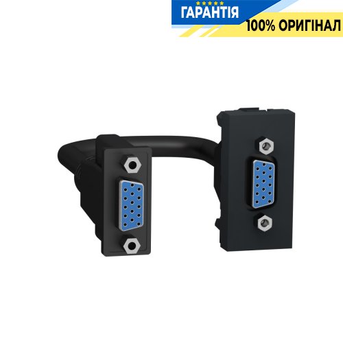 Розетка HD15 female (VGA) 1 модуль, Schneider Electric Unica New NU343254, Антрацит