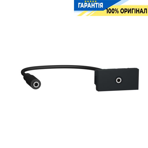 Розетка Minijack 1 модуль Unica New, Schneider Electric NU343354, антрацит