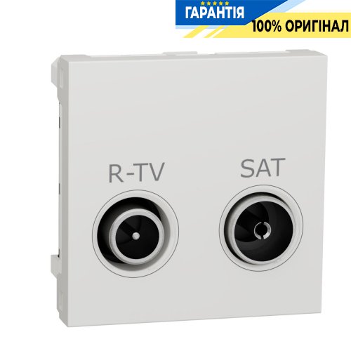 Розетка R-TV/ SAT, оконечная, 2-мод., Unica New Schneider Electric NU345518 белый