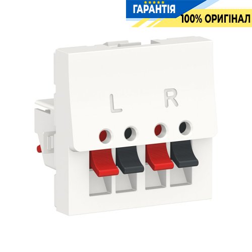 АУДИО-розетка 2-мод., Unica New Schneider Electric NU348618 белый