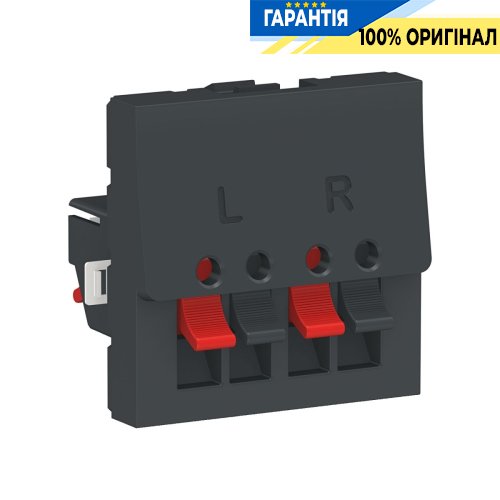 АУДИО-розетка 2-мод., Unica New Schneider Electric NU348654 антрацит