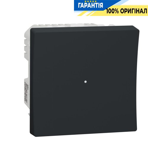 LED-светорегулятор Wiser нажимной, универсальный 7-200Вт, Unica New Schneider Electric NU351554 антрацит
