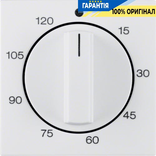Накладка для механических таймеров 0-120 мин., пол. белая S.1 Berker 16338989
