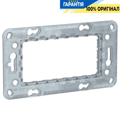 Супорт метал. Zamak 4 модуля Unica New, Schneider Electric NU7104