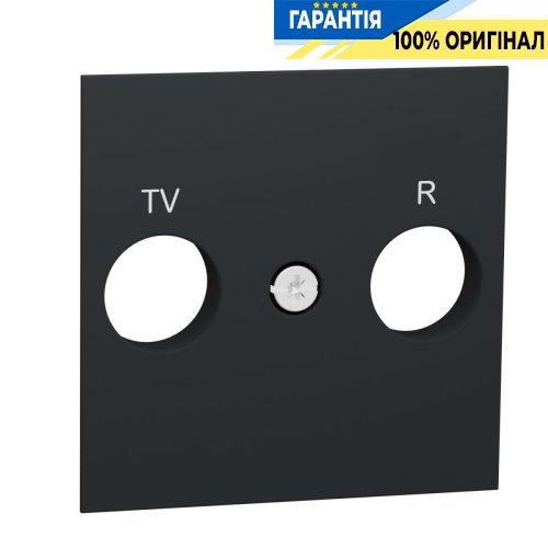 Лицевая панель TV/FM розетки, Unica New Schneider Electric NU944054 антрацит