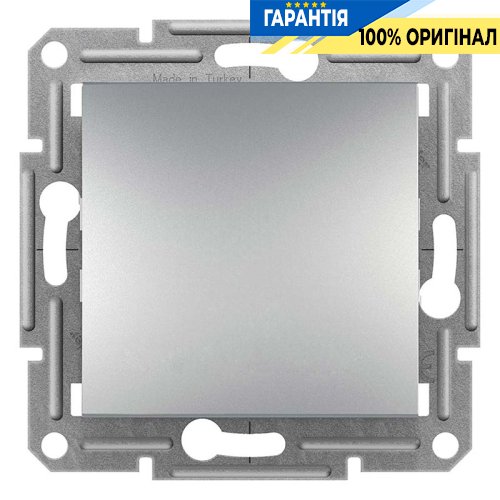 Выключатель самозажимной 1-кл 2-пол. «Asfora», (цвет алюминий) Schneider Electric EPH0200161