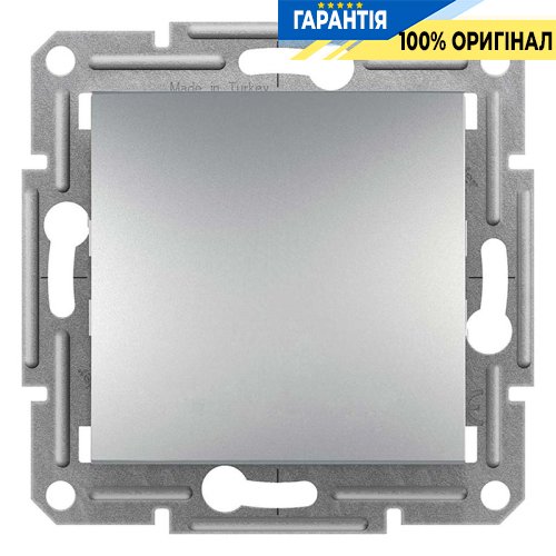Кнопочный выключатель самозажимной 1-кл. «Asfora», (цвет алюминий) Schneider Electric EPH0700161